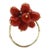Vintage 18K Gold Coral Berry Cluster Ring Size 6 For Sale