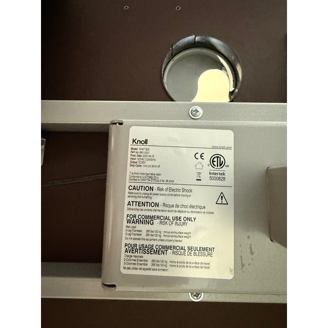 Knoll K Stand Adjustable Desk For Sale - Image 12 of 12