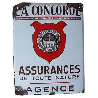 French Insurance Agency Sign For Sale