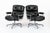 Mid-Century Modern Pair Eames Herman Miller Time Life Black Leather Office Chairs For Sale - Image 3 of 11