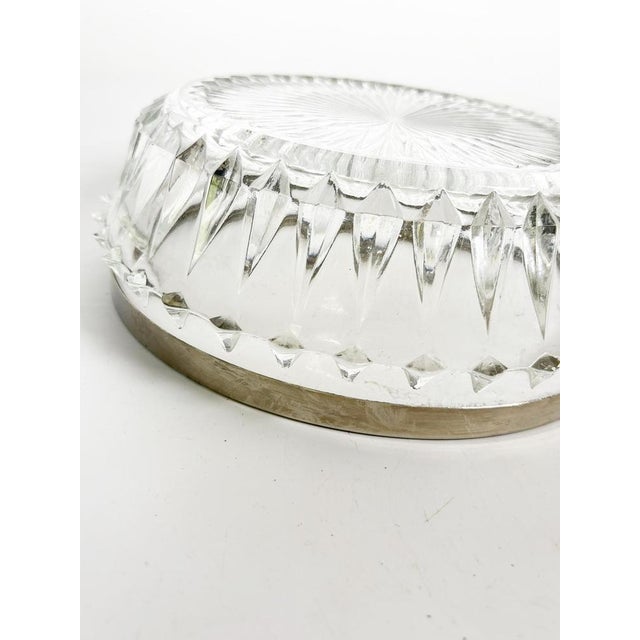 Metal Glass Vide-Poche with Irom Rim, France, 1980s For Sale - Image 7 of 12