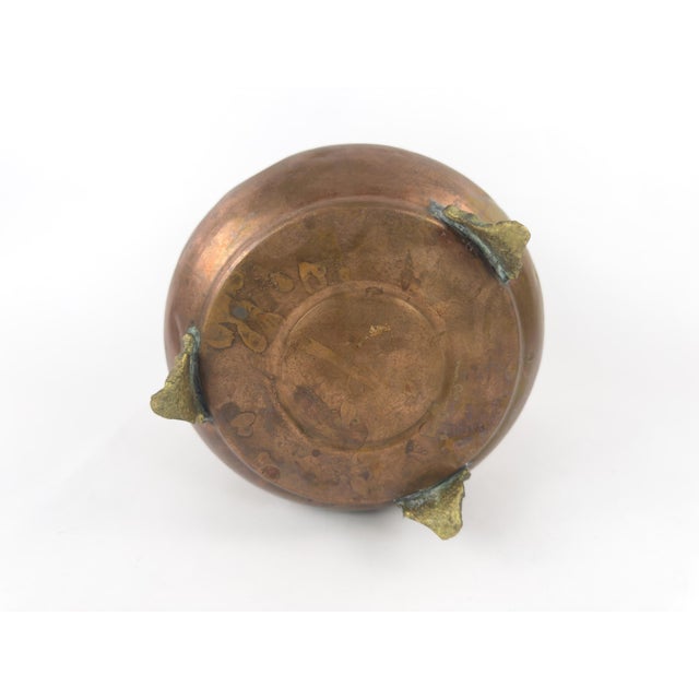 Antique French-Style Copper and Brass Jardiniere Planter With Gothic Mounts, C. 1900 For Sale - Image 17 of 18