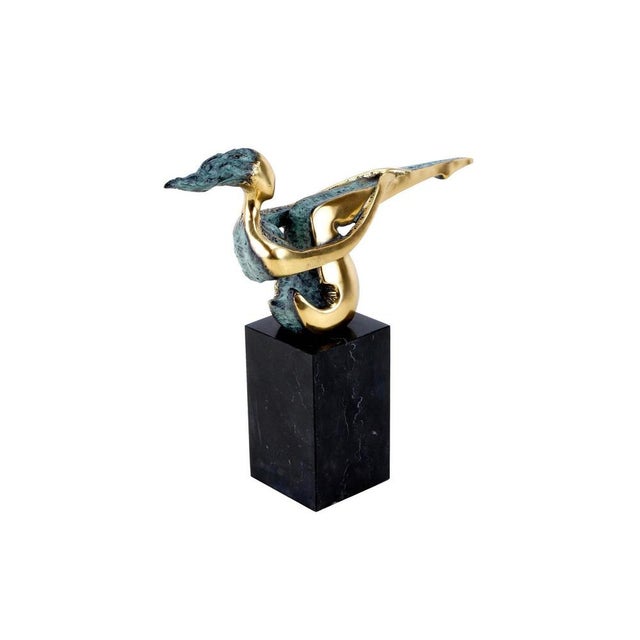 Unknown, Seated Woman, 20th Century, Bronze and Marble For Sale - Image 6 of 9