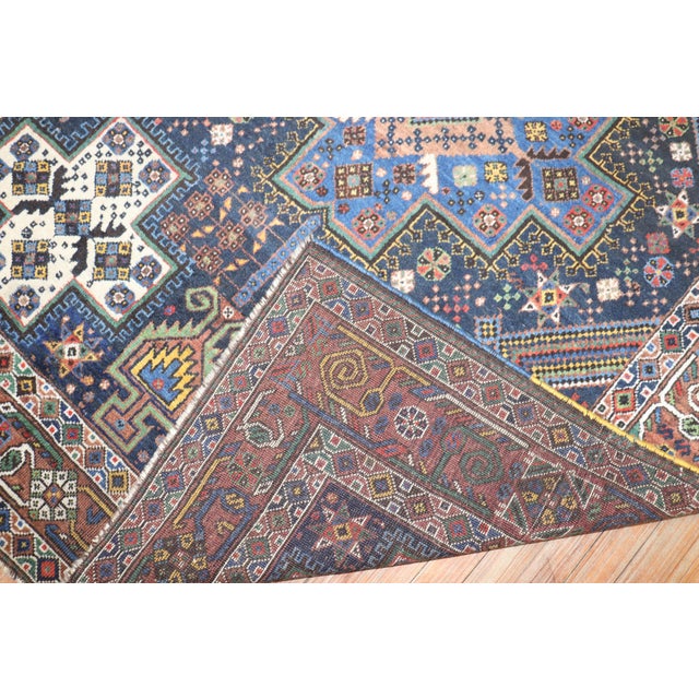 Vintage Northwest Persian square acccent size rug from the middle of the 20th Century Measures: 5'2" x 6'10".