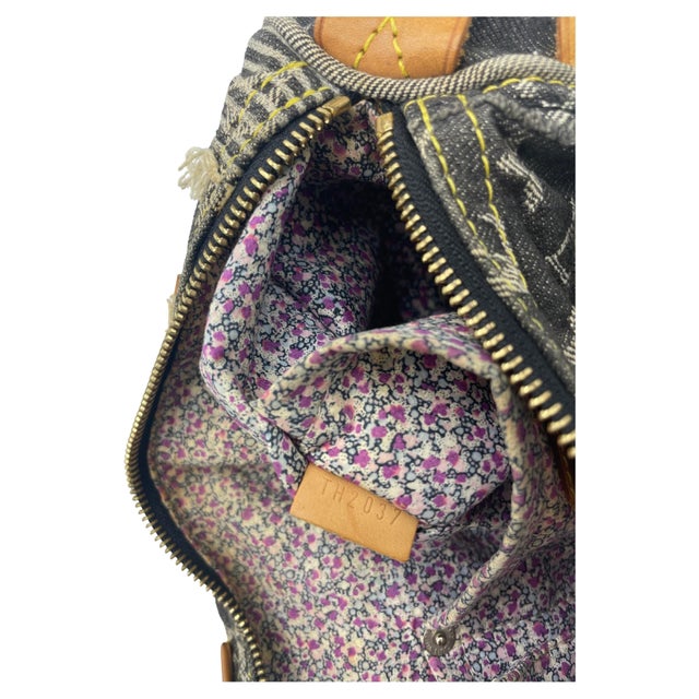 2000 - 2009 Louis Vuitton Denim Patchwork Speedy For Sale - Image 5 of 12