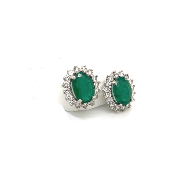 Natural Emerald Diamond Earrings 14k Gold 2.87 TCW Certified $6,950 211888 Nothing says, “I Love you” more than Diamonds...