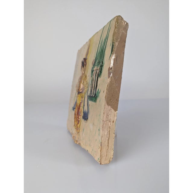 Ceramic Glazed Ceramic Plate with Cenachero by Hermanos Morillo, 1940s For Sale - Image 7 of 9