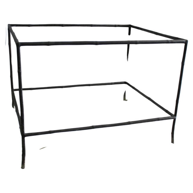 Mid Century Bronze Cast Bamboo Side table . For Sale - Image 4 of 17