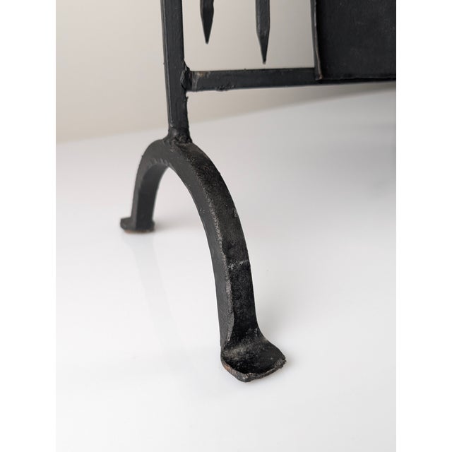 Wrought Iron Fire Screen from Atelier Marolles, France, 1950s For Sale - Image 12 of 13