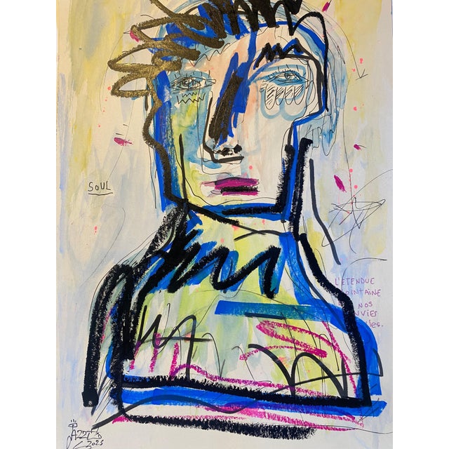 Plastic Jazzu, Strong Soul, 2025, Mixed Media on Paper For Sale - Image 7 of 10