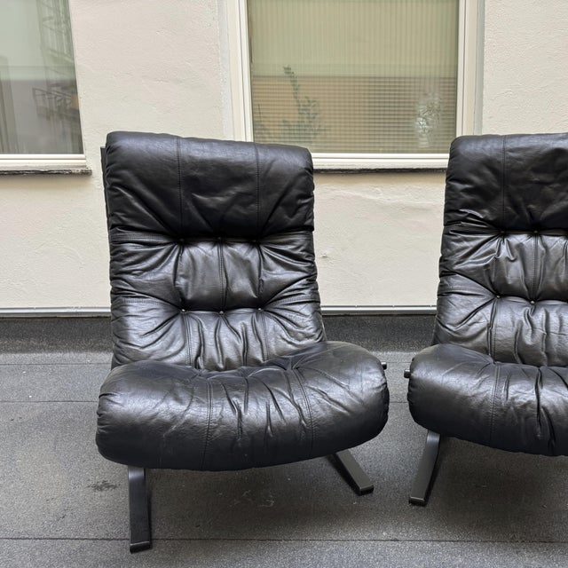 Set of Vintage Scandinavian Siesta Lounge Chair and Ottoman by Ingmar Relling for Westnofa, 1970s For Sale - Image 14 of 18