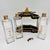 Mid-Century Modern Mid 20th Century Mid-Century Modern Black and Gold Tantalus Decanter Set, Liquor Caddy, Portable Bar For Sale - Image 3 of 18