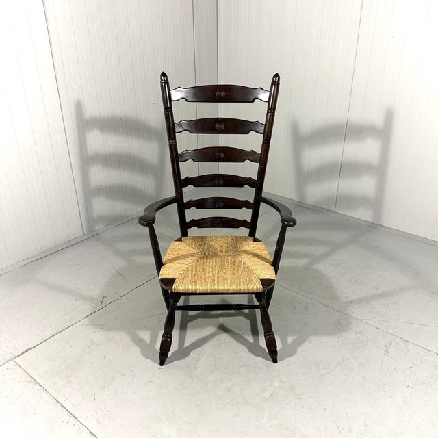 Brutalist Rustic High Ladder Back Armchair, 1960s For Sale - Image 4 of 18