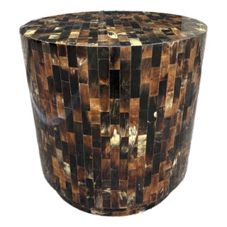 1980s Tessellated Horn Drum Table For Sale
