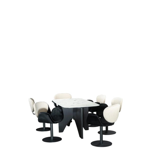 2020s Finneas Rectangular Dining Table in Black and White For Sale - Image 5 of 5