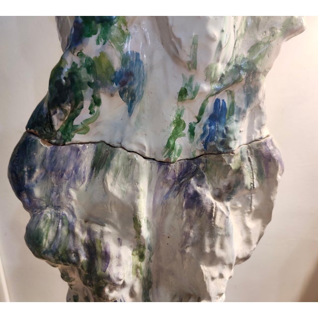 Ernesto Treccani, Woman Abstract Sculpture, 1970s, Polished Earthenware For Sale - Image 6 of 10