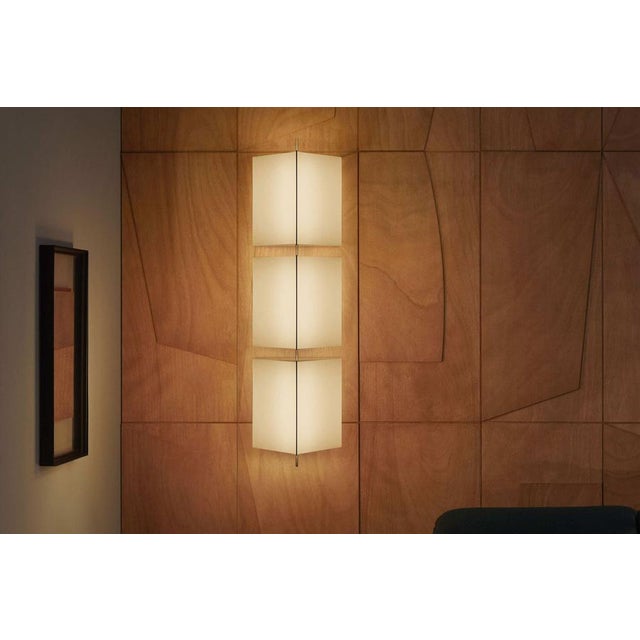Not Yet Made - Made To Order 3T09 Bronze Structure and Ivory Fabric 2 Modules Wall Lamp by Neri & Hu for Cassina For Sale - Image 5 of 9
