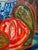 Colorful Still Life With Blue Pitcher, Oil Painting For Sale - Image 9 of 12