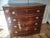 Baker Furniture Company Late 20th Century Baker Bow Front Banded Top & 4 Drawers Pull Out Desk Bachelor Chest Dresser For Sale - Image 4 of 10