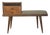 Mid-Century Scandinavian Teak and Green Fabric Entryway Bench, 1960s For Sale
