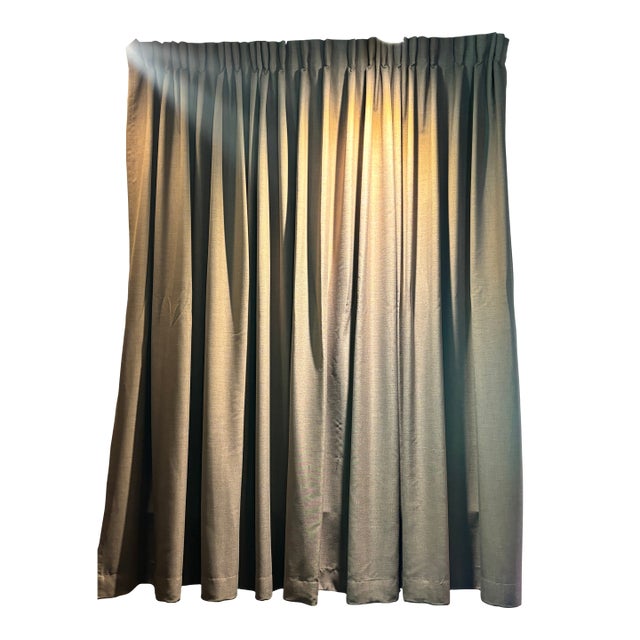 Neutral Blackout Drapes in Osborne & Little Fabric For Sale