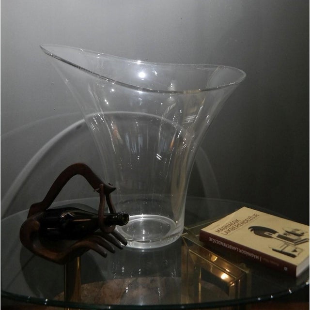 Glass Large Decorative Glass Vase, 1990s For Sale - Image 7 of 15