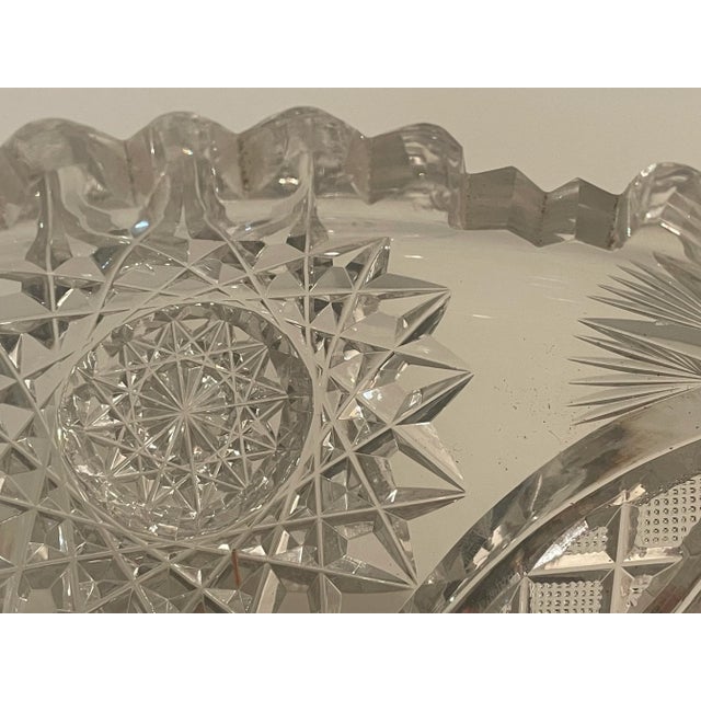 Antique American Brilliant Cut Glass Bowl Candy Dish For Sale - Image 4 of 9