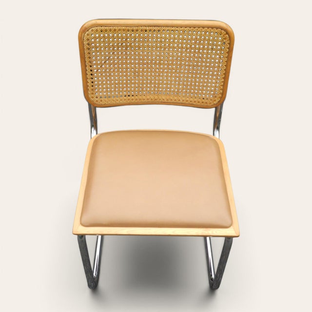Beige 1970s Set of Four Cesca Dining Chairs, Attributed to Marcel Breuer For Sale - Image 8 of 12