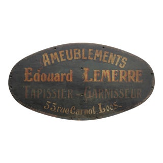 Antique French Furniture Store Sign For Sale