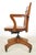 Antique Solid Oak Swivel Office Chair For Sale - Image 4 of 7