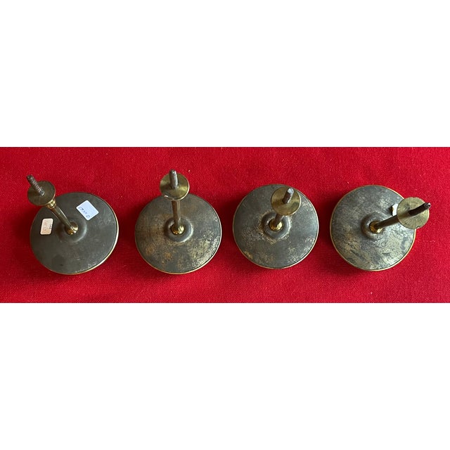 Antique 19th Century French Empire Classical Gilt Brass Curtain Drapery Tie Backs for the American Federal Market - A Set of 4 For Sale - Image 12 of 15