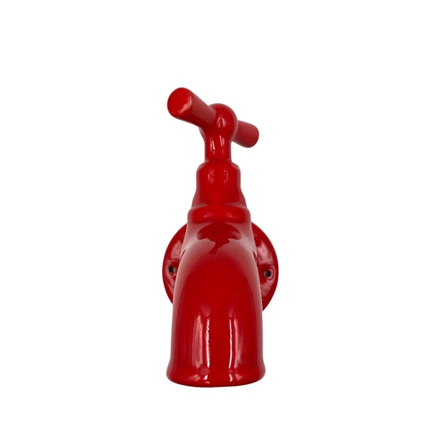 Red Tap Shaped Ceramic Sculpture by JC Peiré, France, 1970s For Sale - Image 11 of 18