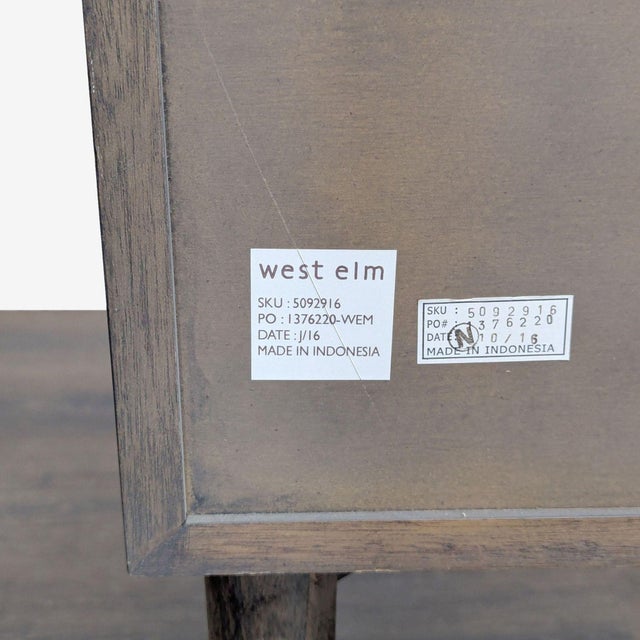 Wood West Elm Benson Nightstand With Drawer For Sale - Image 7 of 9