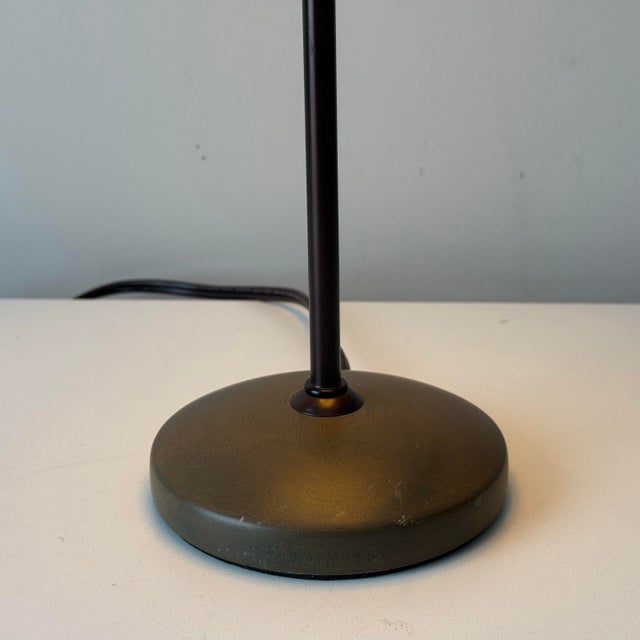 Noguchi 1990s Italian Style Yellow Silk Shade Skinny Lamp For Sale - Image 4 of 8