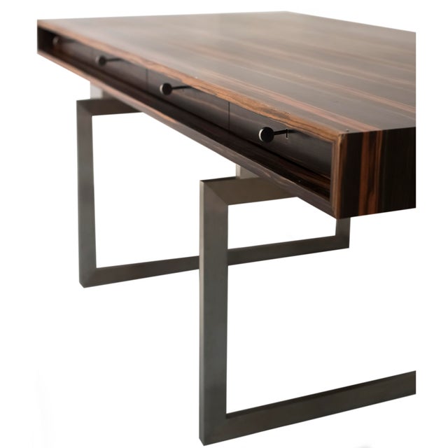 Bodil Kjaer Late 20th Century Attributed to Bodil Kjaer Re-Edition Desk and Two File Boxes For Sale - Image 4 of 16