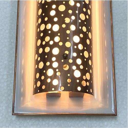 Large Copper and Grey Metal Wall Lights, 1950s, Set of 2 For Sale - Image 9 of 16