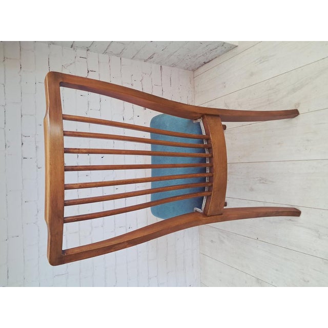 Mid-Century Dining Chairs in Teal Blue Velour by Greaves & Thomas, 1960s, Set of 6 For Sale - Image 10 of 18