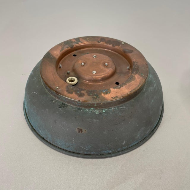 Brutalist Boom Copper and Glass Wall Light attributed to Bega Lights from Limburg, Germany, 1980s For Sale - Image 15 of 18