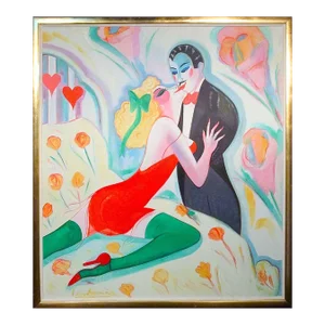 Earl Linderman "Sweet and Dreamy" Original Oil Painting Canvas, Framed