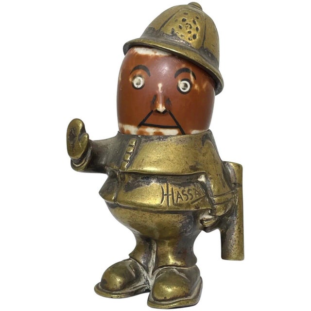 Early 20th Century Antique Brass Radiator Mascot “Robert Policeman,” John Hassall, Signed & Numbered, England c.1920s For Sale - Image 5 of 18