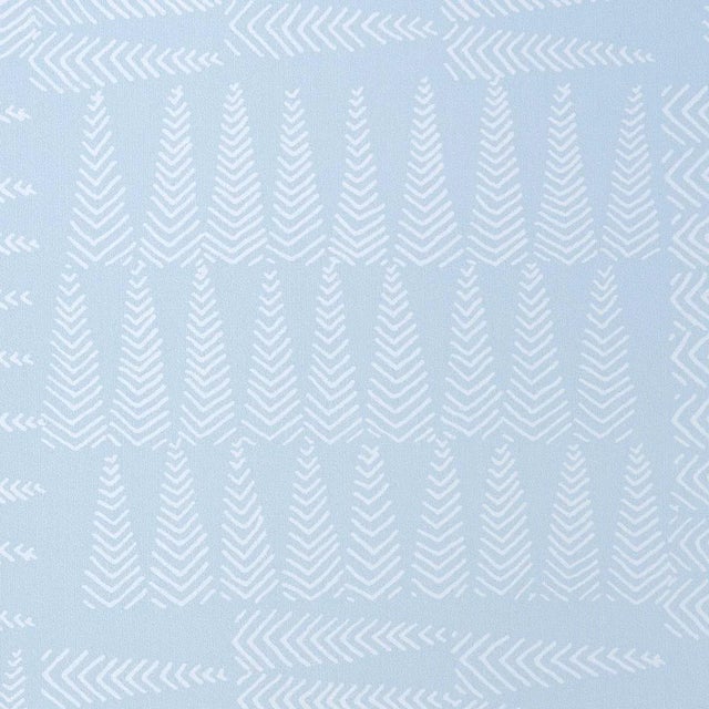 Contemporary Sample - Schumacher Charlie Wallpaper in Sky For Sale - Image 3 of 4
