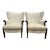 Large Pair of Shell Shaped Wingback Armchairs For Sale