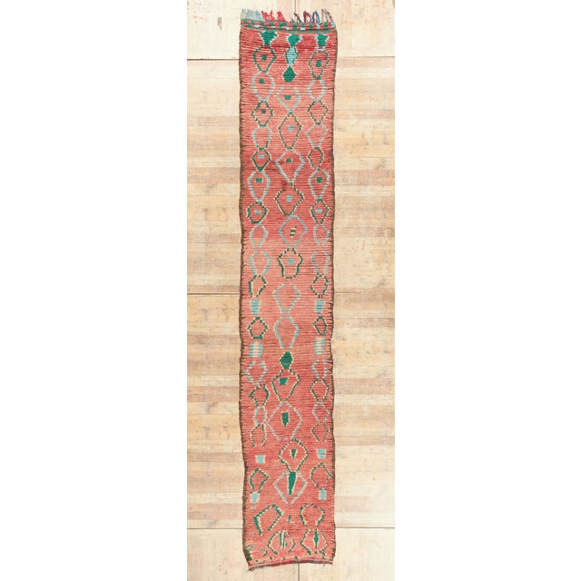 Vintage Boujad Moroccan Rug, 03'02 X 18'08 For Sale - Image 10 of 10