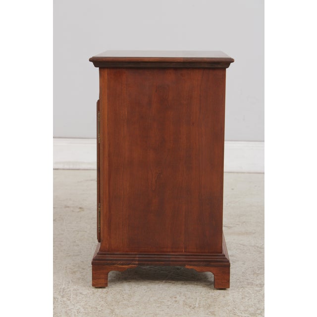 Bartley Collection Cherry Chippendale 1 Door Spice Cabinet For Sale - Image 4 of 17