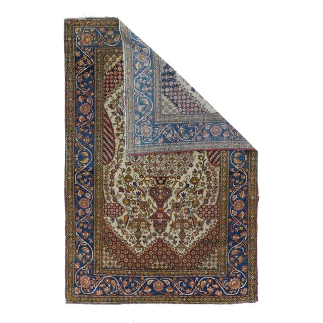 Antique Tehran Rug 4'5'' x 6'8'' For Sale - Image 4 of 10