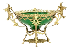 Belle Époque Ormolu-Mounted Loetz Style Art Glass Centerpiece, circa 1890