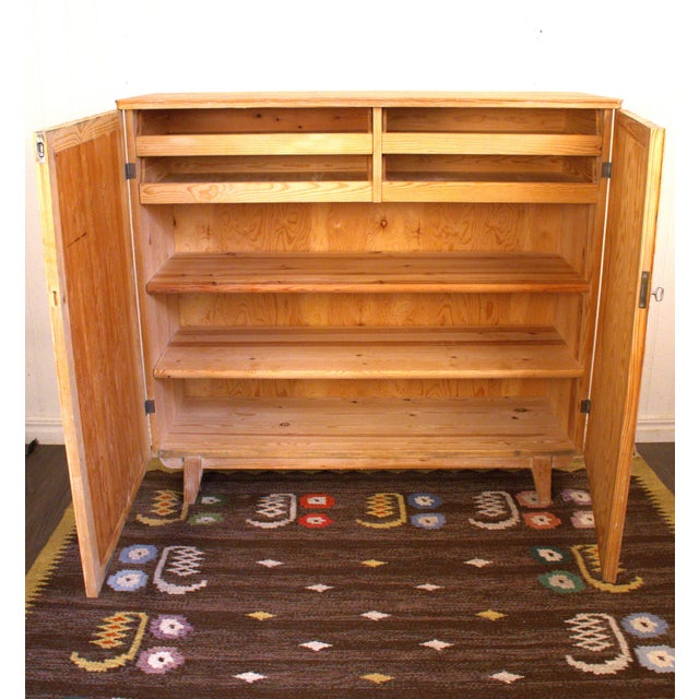 Wood Swedish Pine Cabinet attributed to Göran Malmvall for Karl Andersson & Söner Möbelfabrik AB, 1940s For Sale - Image 7 of 13