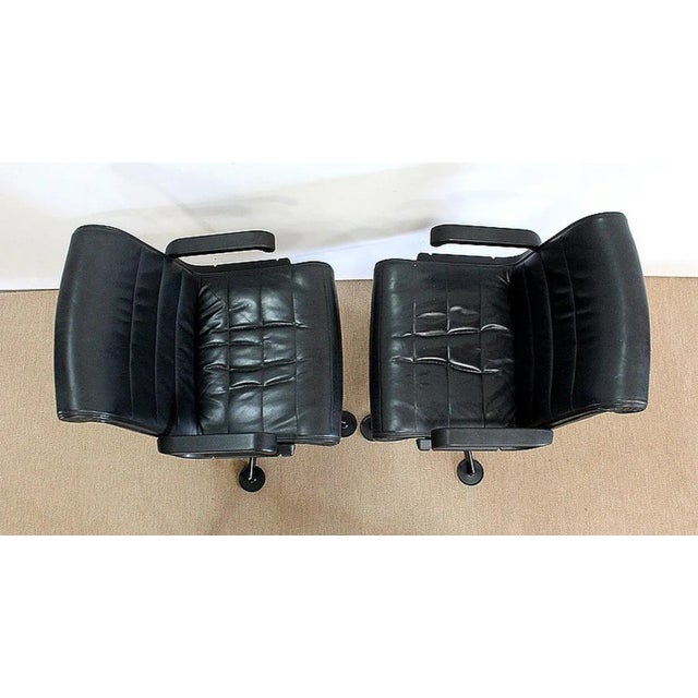 Set of Leather Office Chairs attributed to Richard Sapper for Knoll Inc. / Knoll International, 1979 For Sale - Image 13 of 18