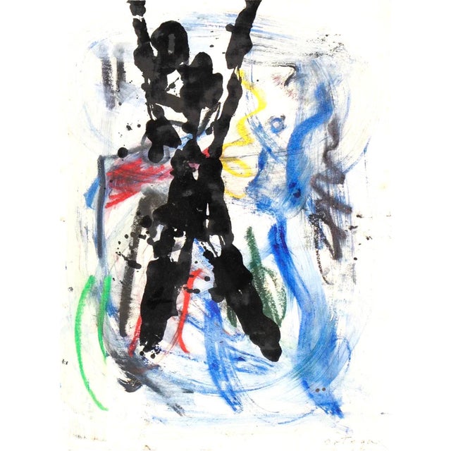 Alfred Ortega (American, 20th C.) Abstract Monoprint with wash Ghost of Champs-Élysées (Paris, France) Born in...