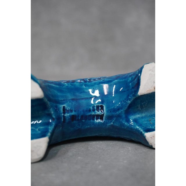 Mid-Century Modern Rimini Blu Ceramic Horse Riders Sculpture by Aldo Londi for Bitossi, Italy, 1950s-60s For Sale - Image 3 of 6